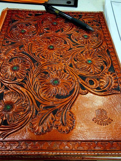 Premium Custom Leather Padfolio – Handmade Full-Grain Organizer with Personalization