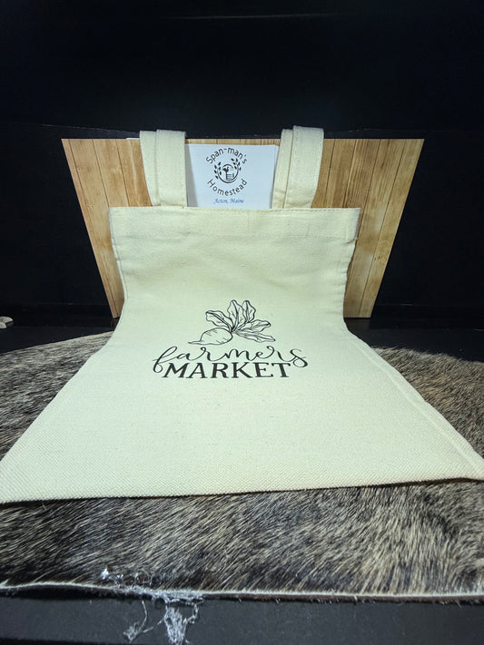 B&W Farmers Market Canvas Bag