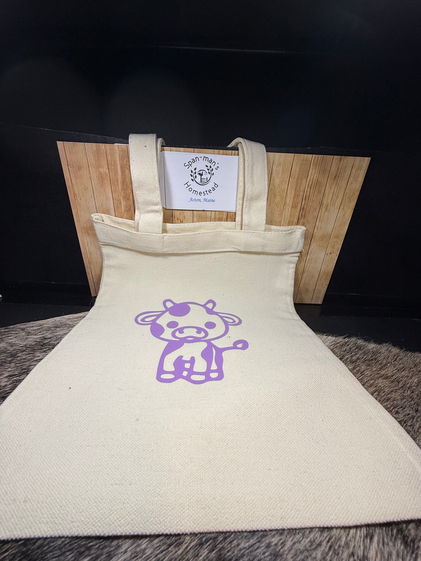 Cow Pattern Canvas Bag
