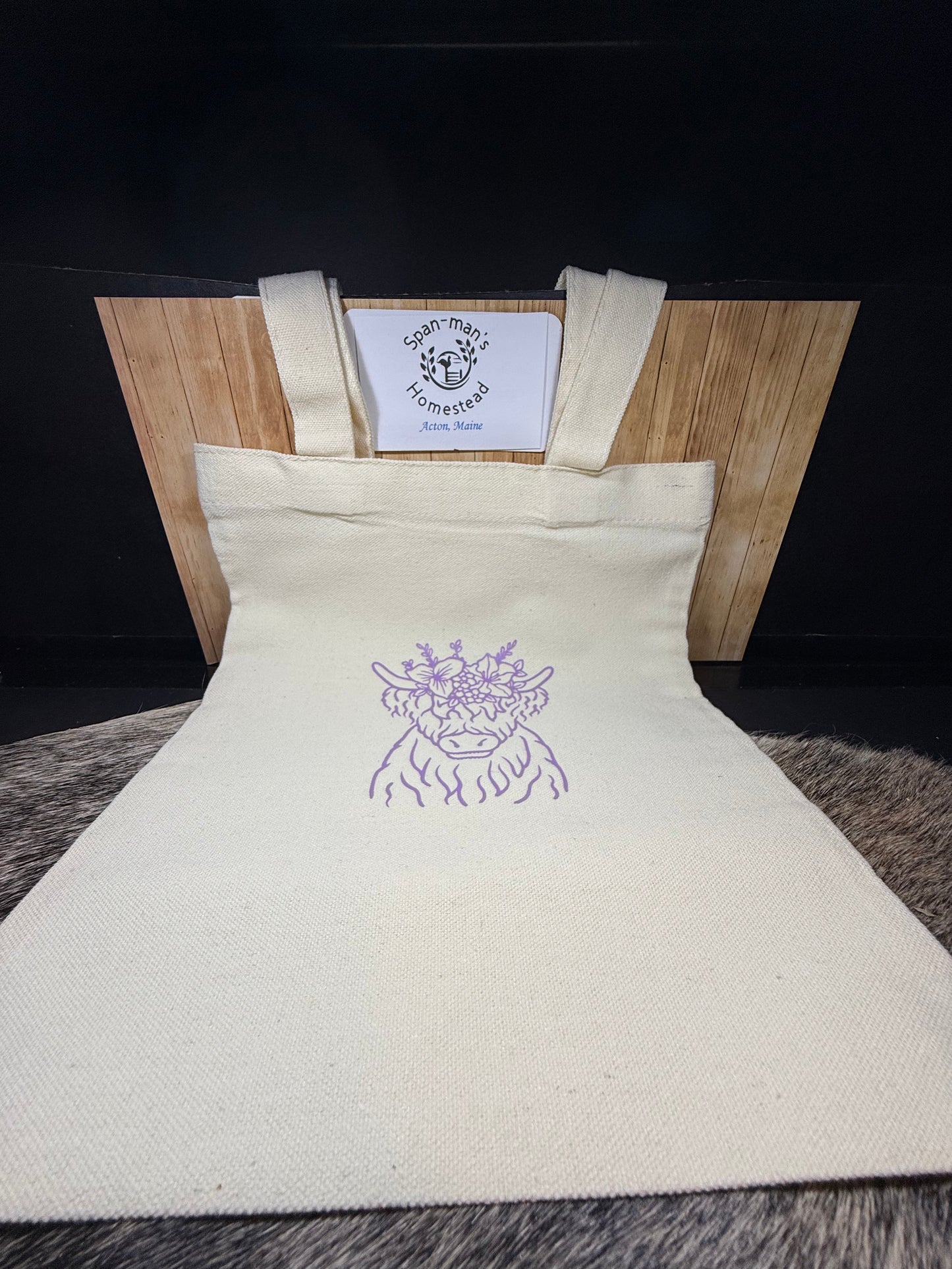 Cow Pattern Canvas Bag
