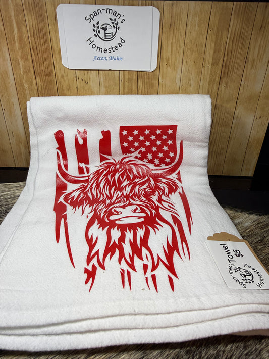 Cow Flour Sack Towel