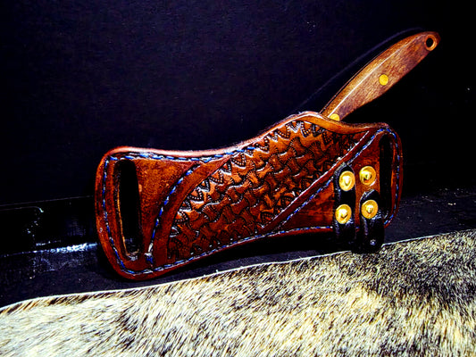 Handmade Leather Knife Scabbard – Durable, Custom Fit Sheath
