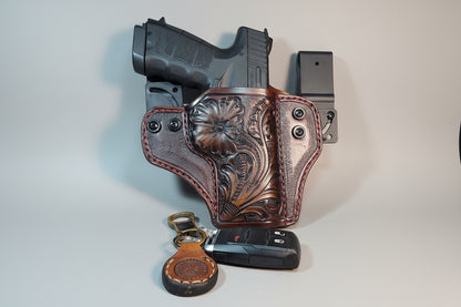 IWB and OWB hybrid holster.