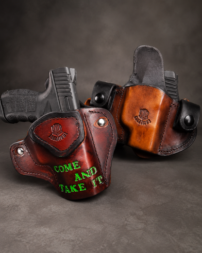 IWB and OWB hybrid holster.